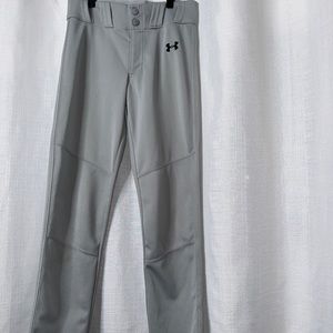 Youth boys under armour baseball pants gray size medium
